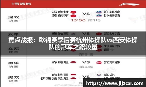 焦点战报：欧锦赛季后赛杭州体操队vs西安体操队的冠军之路较量